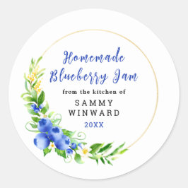 hausgemachte Blueberry-Jam-Creme Runder Aufkleber