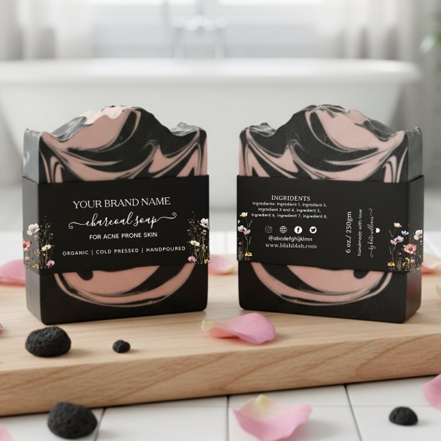 Hausgemachte Blumenseife Bauchbandseife Einladungsbanderole (Von Creator hochgeladen)