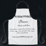 Hausgemachte Brwonie mit Liebe ergänzen Text-Websi Schürze<br><div class="desc">Entwurf</div>