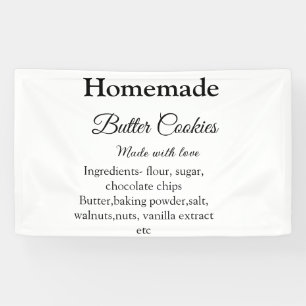 Hausgemachte Butterkekse aus Liebe fügen Text hinz Banner