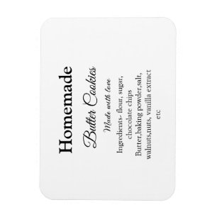 Hausgemachte Butterkekse aus Liebe fügen Text hinz Magnet