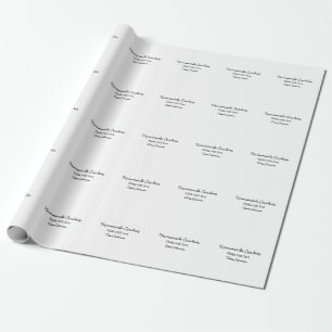 Hausgemachte Cookies fügen Ihren eigenen Textnamen Geschenkpapier