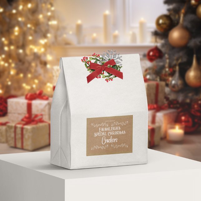 Hausgemachte Crackers ästhetische Brown Lebensmitteletikett (Von Creator hochgeladen)