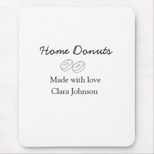 Hausgemachte Donuts Bäckerei fügen Sie Ihren Text Mousepad