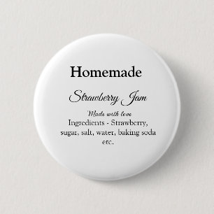 Hausgemachte Erdbeermarmelade mit Liebe fügen Text Button