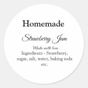 Hausgemachte Erdbeermarmelade mit Liebe fügen Text Runder Aufkleber