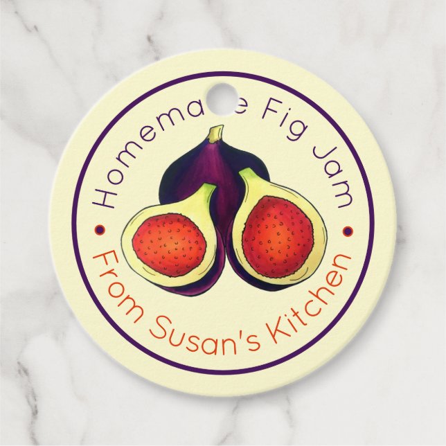 Hausgemachte Fig Jam Jelly behält sich die von Geschenkanhänger (Vorderseite)