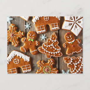 Hausgemachte Gingerbrote Cookies Postkarte