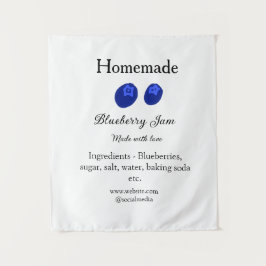 Hausgemachte Heidelbeermarmelade aus Liebe fügen T Wandteppich