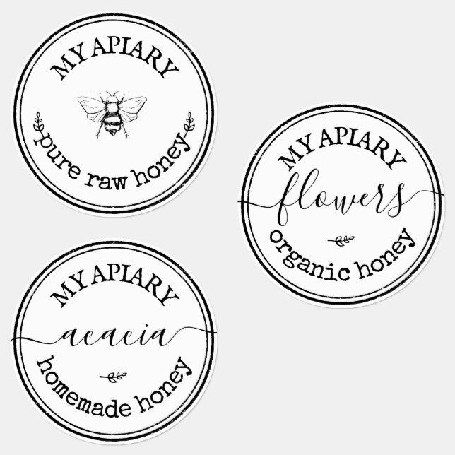 Hausgemachte Honey Bumblebee Apiary Waterproof Jar Etiketten (Gruppe)
