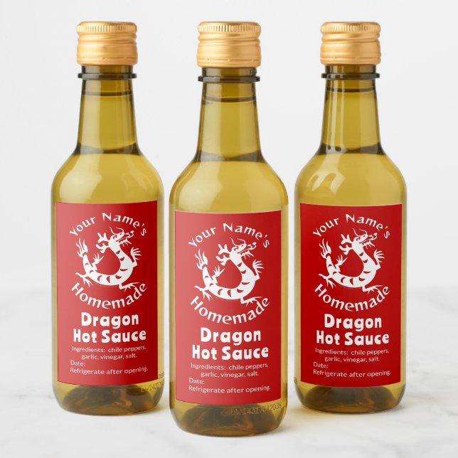 Hausgemachte Hot Sauce Chili Pepper Chinesischer D Weinetikett (Flaschen)