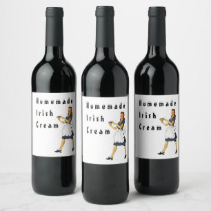 Hausgemachte Irish Cream Label Geschenk St Patrick Weinetikett