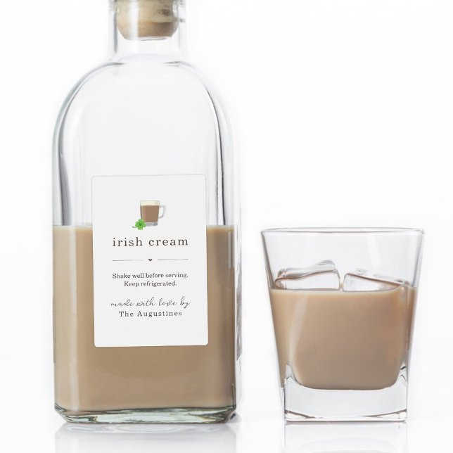 hausgemachte Irish Cream Likör Flasche Etikett (Von Creator hochgeladen)