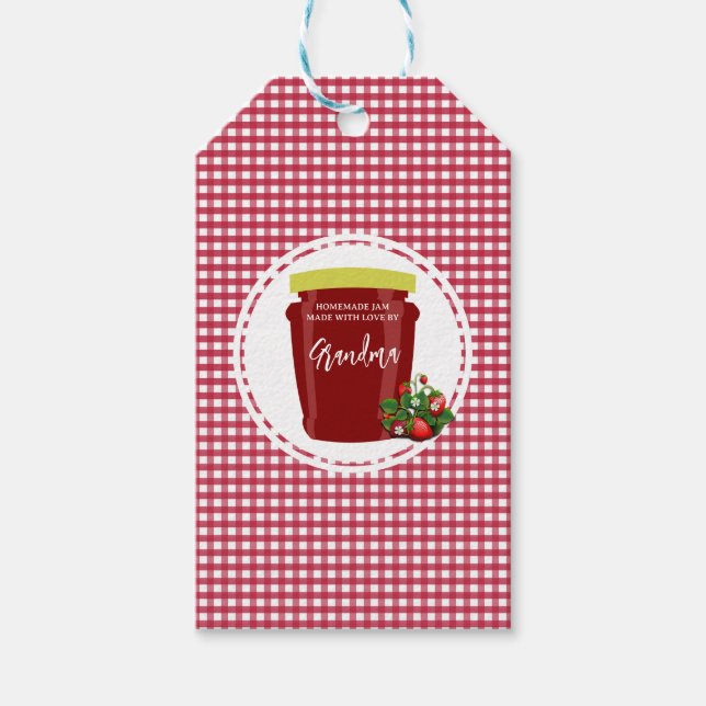 hausgemachte Jam Label Tag bearbeiten Geschenkanhänger (Vorderseite)