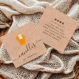 Hausgemachte Kerzen Kraft Style Paper & Social Med Quadratische Visitenkarte