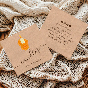 Hausgemachte Kerzen Kraft Style Paper & Social Med Quadratische Visitenkarte