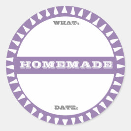 hausgemachte Konservendose schreiben auf pastell n Runder Aufkleber