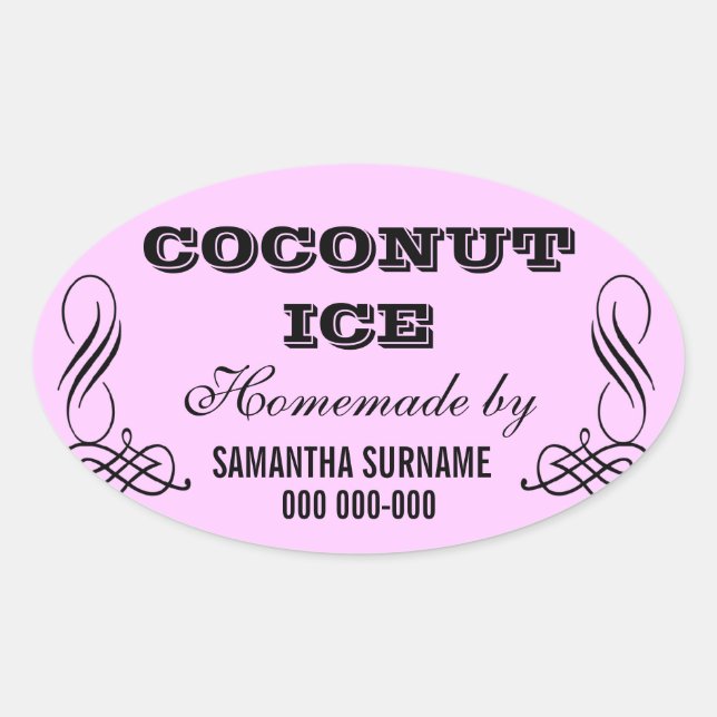 Hausgemachte Konservierungsstoffe Ovaler Aufkleber (Vorderseite)