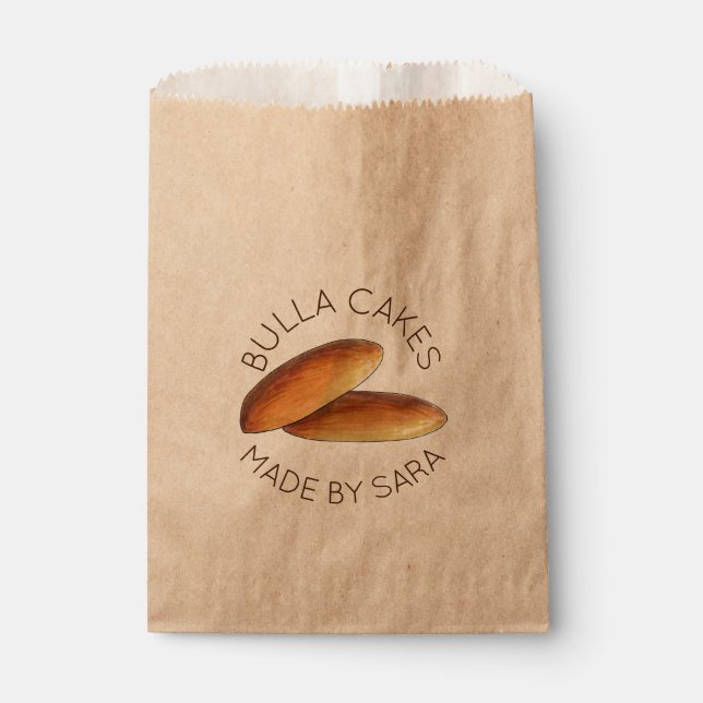 hausgemachte Kuchen Jamaikanischer Kuchen, gebacke Geschenktütchen (Vorderseite)