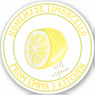 Hausgemachte Limoncello - 100% Bio - wasserdicht Aufkleber
