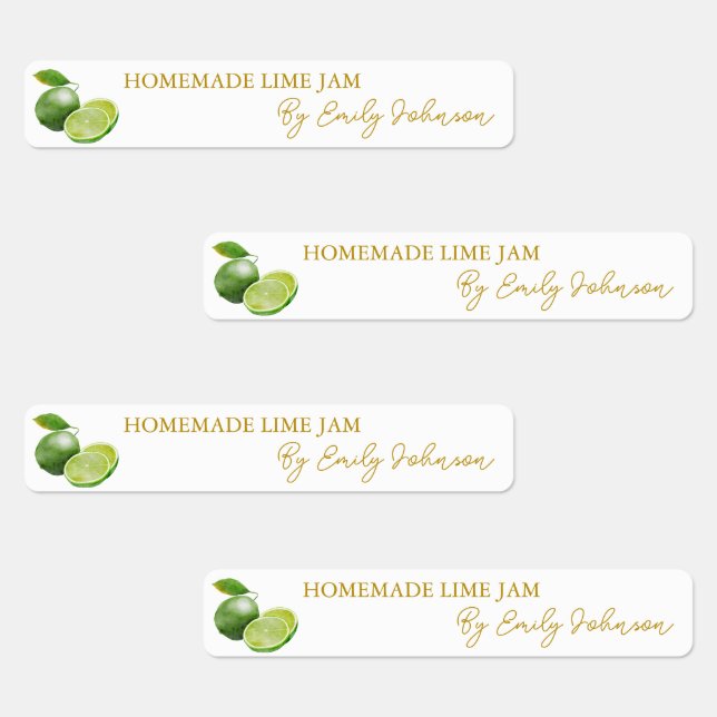 Hausgemachte Limone Konfitüre Etiketten (Gruppe)