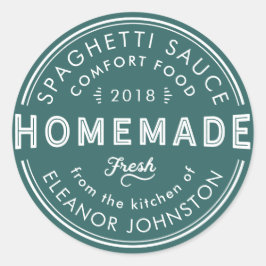 hausgemachte Marmelade / Jelly / Sauces Kitchen La Runder Aufkleber