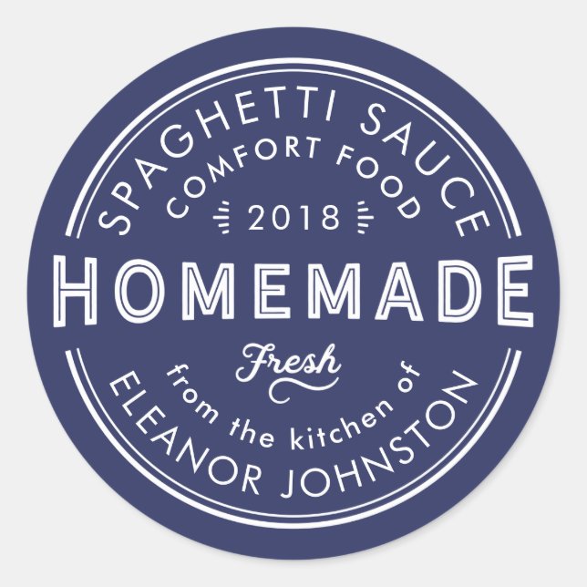 hausgemachte Marmelade / Jelly / Sauces Kitchen La Runder Aufkleber (Vorderseite)