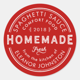 hausgemachte Marmelade / Jelly / Sauces Kitchen La Runder Aufkleber