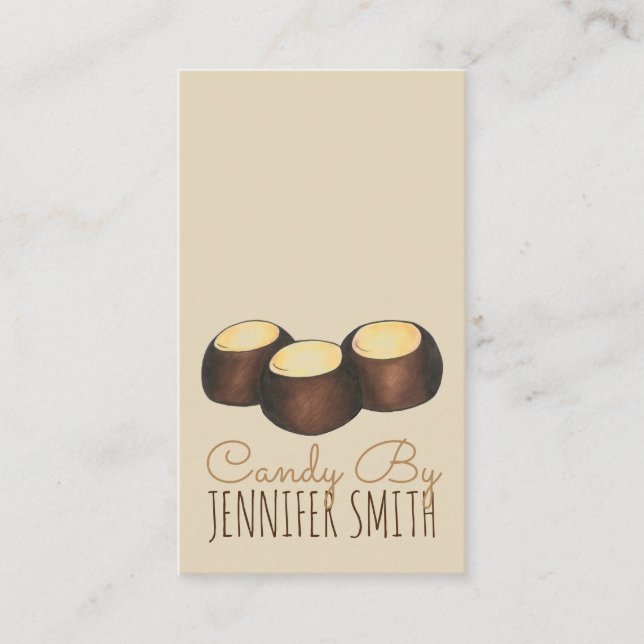 Hausgemachte Ohio Buckeye-Buttercreme aus Erdnuss Visitenkarte (Vorderseite)