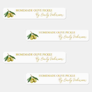 Hausgemachte Olive Pickle Thel Label Etiketten