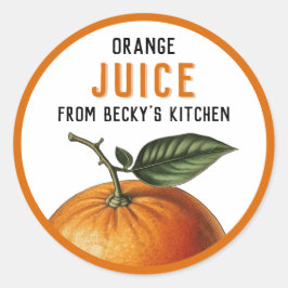 hausgemachte Orangensaftkonserven Runder Aufkleber