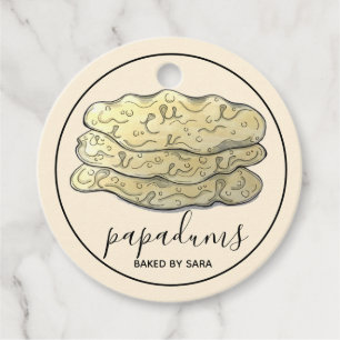 Hausgemachte Papadum Indianercreme-Flatbreads geba Geschenkanhänger