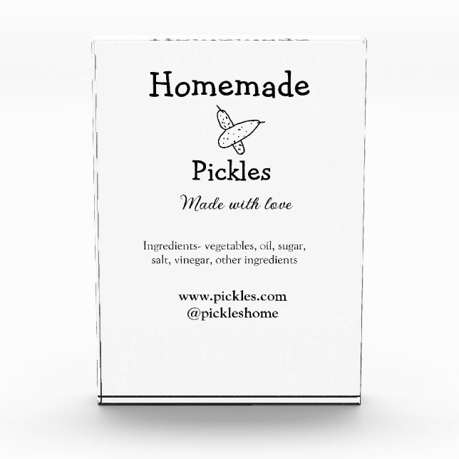 Hausgemachte Pflücke aus Liebe ergänzen Textseite Fotoblock (Vorderseite)