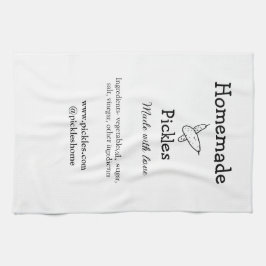 Hausgemachte Pflücke aus Liebe ergänzen Textseite Geschirrtuch