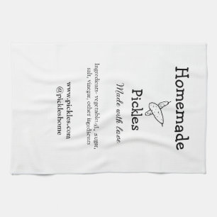 Hausgemachte Pflücke aus Liebe ergänzen Textseite Geschirrtuch