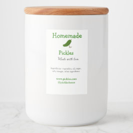 Hausgemachte Pflücke aus Liebe ergänzen Textseite Lebensmitteletikett