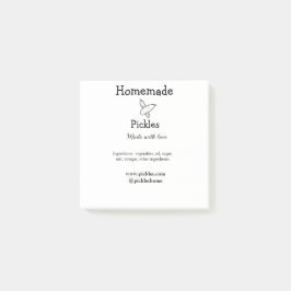 Hausgemachte Pflücke aus Liebe ergänzen Textseite Post-it Klebezettel