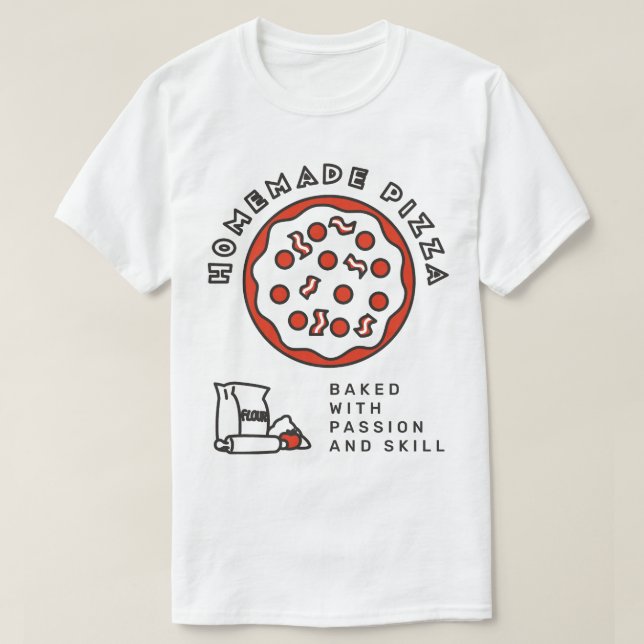 hausgemachte Pizza T-Shirt (Design vorne)