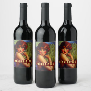 Hausgemachte Promotion Flapper Era Beach Lounge Weinetikett