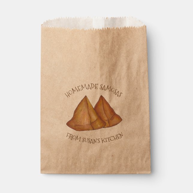 Hausgemachte Samosas indische Küche aus der Küche  Geschenktütchen (Vorderseite)