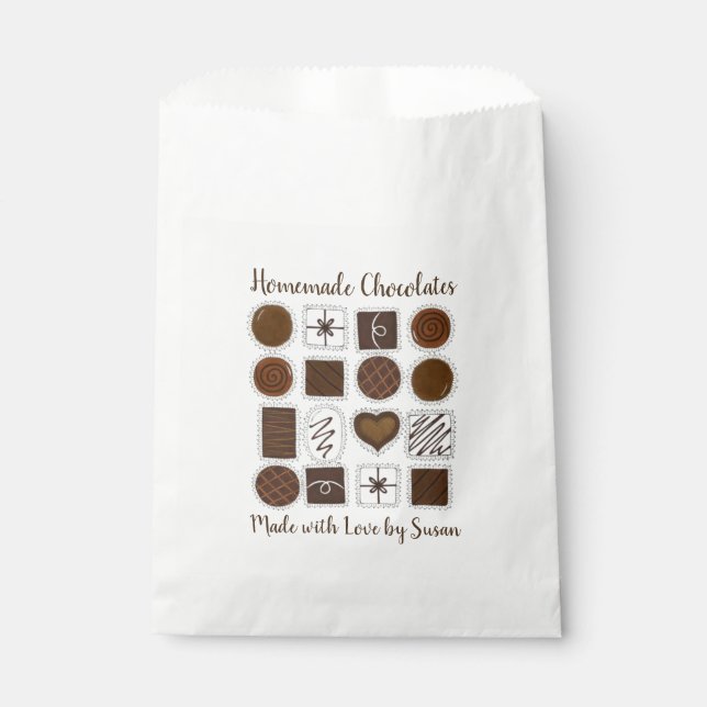 Hausgemachte Schokolade Schokolade Bon Bon Candy Geschenktütchen (Vorderseite)