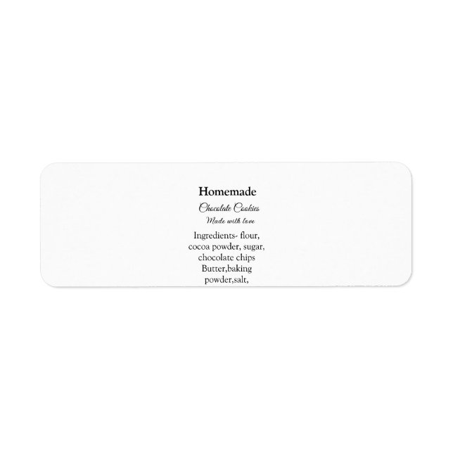 Hausgemachte Schokoladenkekse aus Liebe fügen Text (Vorne)