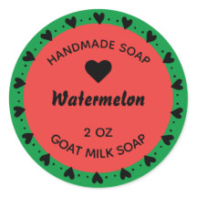 Hausgemachte Seife Rustikales Landherz Melone