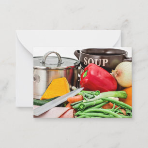 Hausgemachte Suppe...Yum! Mitteilungskarte