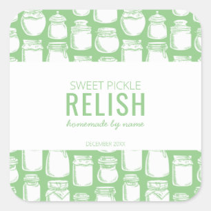 Hausgemachte Sweet Pickle Relish Aufkleber