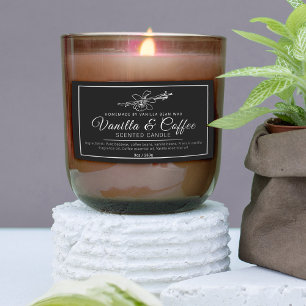 Hausgemachte Vanille-Kaffeekonzerne Mono-Zutaten Rechteckiger Aufkleber