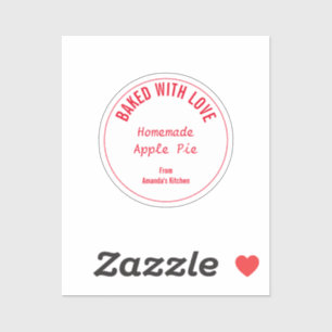 Hausgemachte Weihnachtsgeschenk Gastgeschenk Red W Aufkleber