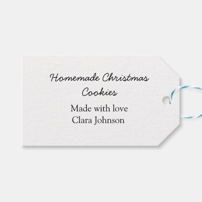 Hausgemachte Weihnachtskekse mit Liebe geben den N Geschenkanhänger (Vorderseite (Horizontal))