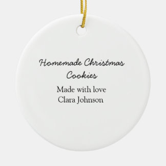 Hausgemachte Weihnachtskekse mit Liebe geben den N Keramik Ornament