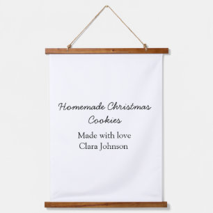 Hausgemachte Weihnachtskekse mit Liebe geben den N Wandteppich Mit Holzrahmen